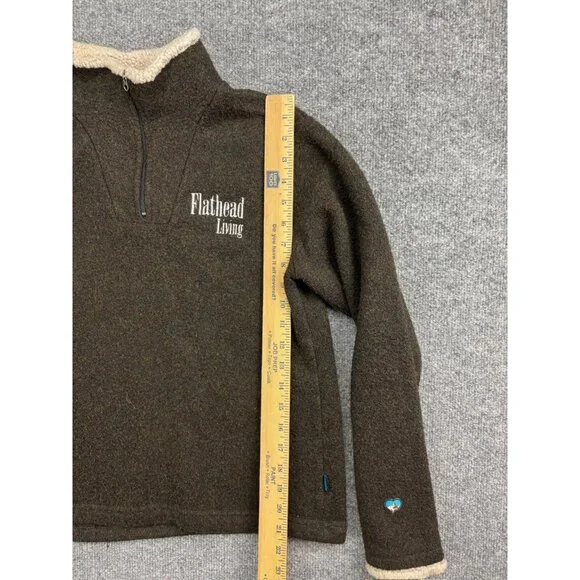 Kuhl Alfpaca Fleece Sweater Men's S Brown Zip Pullover Flathead Living 48* North - Picture 4 of 6